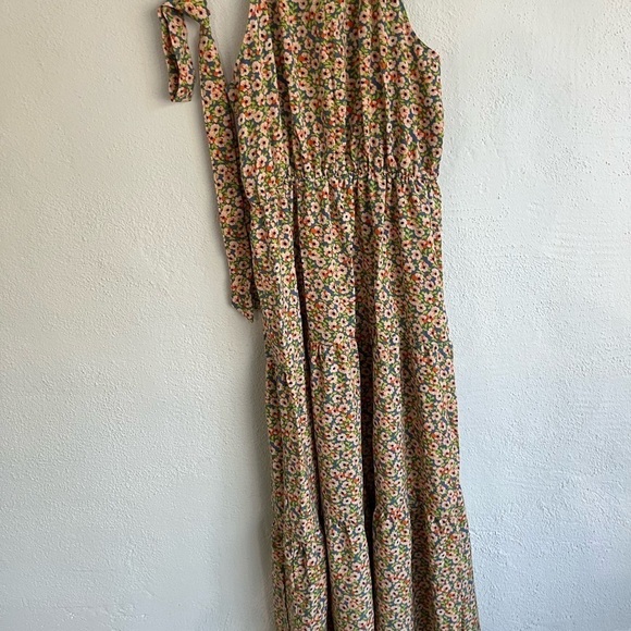Lapentry Woman Floral Summer Bo-Ho Tie- Waist Yoke Maxi Dress, Size Large - Picture 7 of 9